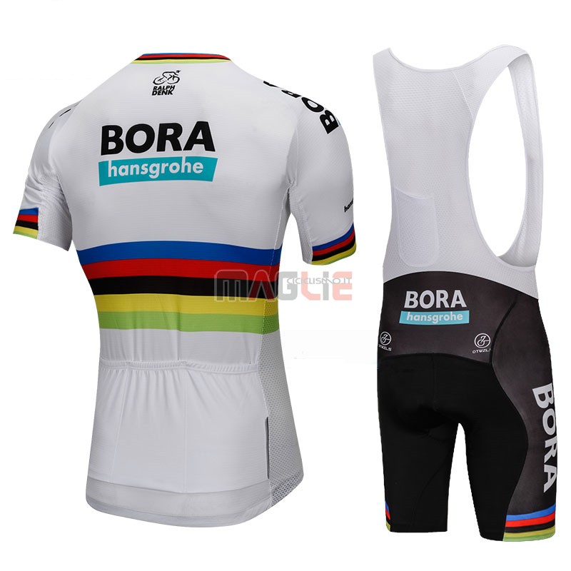 Maglia UCI Mondo Campione Bora Manica Corta 2018 Bianco
